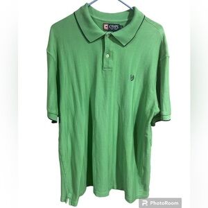 Men’s Chaps Est 1978‎ Polo Golf Shirt Green 100% Cotton Size XL Country Club